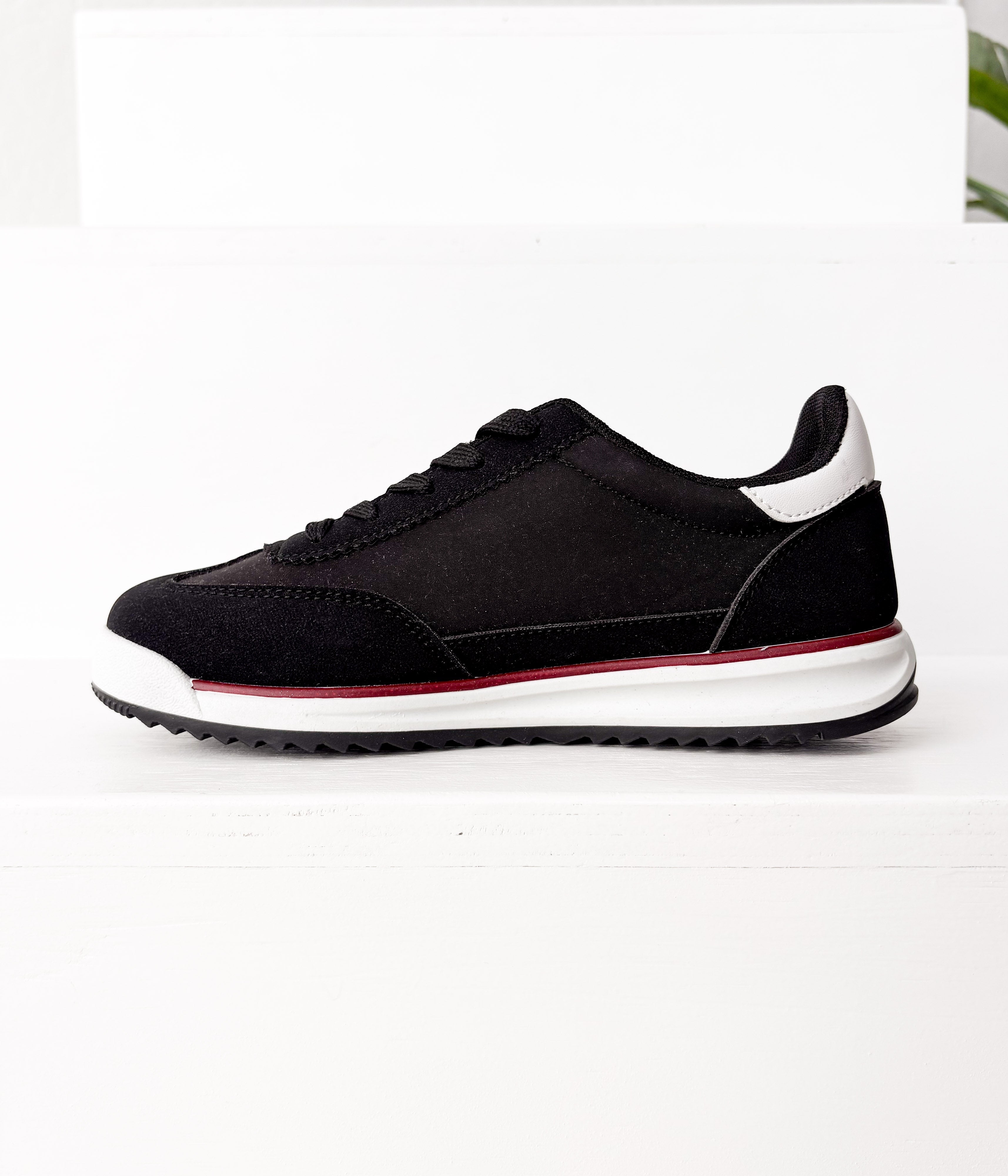 Tokyo Dual Stripe Sneakers in Black Naughty Monkey